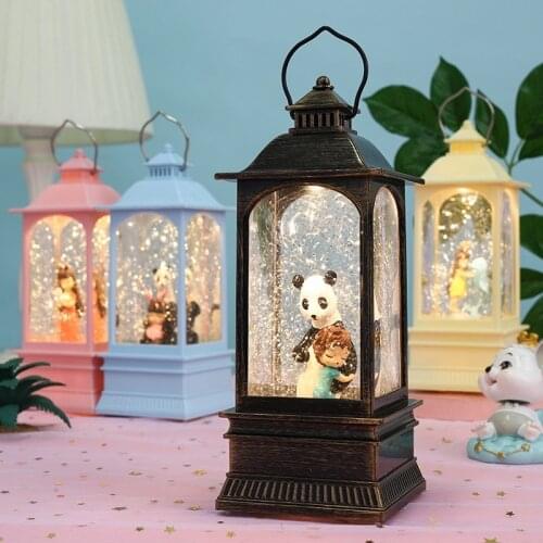 2021Christmas Small Oil Lamp Santa Claus Snowman Light Ornaments New Year Valentine Gift Home Decoration Holiday Supplies 2022