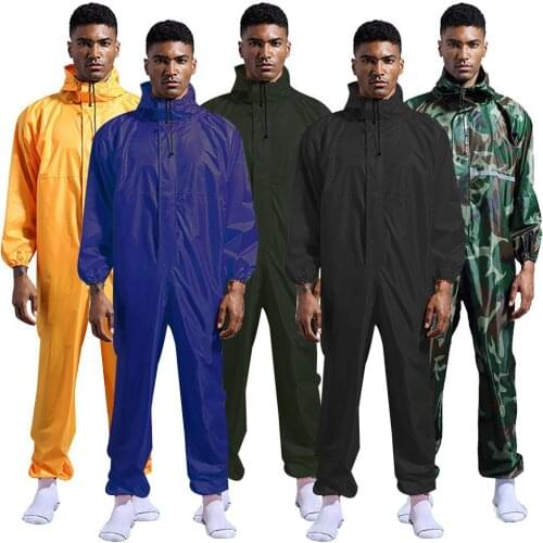 80% Hot Sales!!! Unisex Fashion Outdoor Waterproof Breathable Poncho Hooded Raincoat Jumpsuit