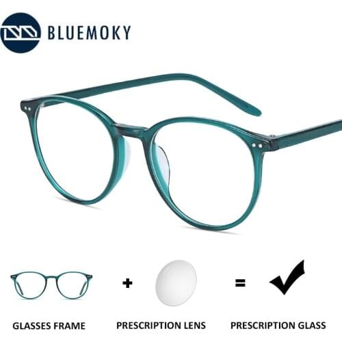 BLUEMOKY Acetate Prescription Progressive Eyeglasses Women Ultralight Optical Spectacle Anti Blue Ray Photochromic Glasses Frame
