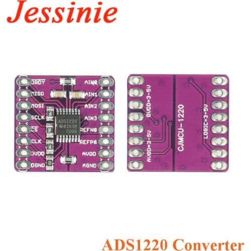 ADS1220 ADC Analog-to-Digital Converter I2C IIC Low Power 24 Bit A/D Converter CJMCU-1220