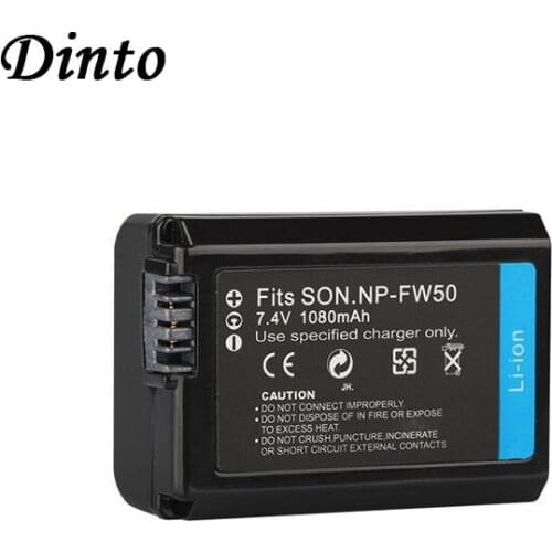 Dinto 1080mAh 7.4V 1pc NP-FW50 NPFW50 Digital Camera Battery NP FW50 for Sony NEX-3 NEX-5C NEX-C3 a33 a35 a55