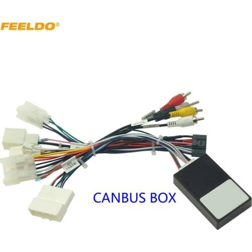 FEELDO Car Audio Stereo 16PIN Android Power Cable Adapter With Canbus Box For Subaru XV-Forester CD/DVD Wiring Harness #HQ6556
