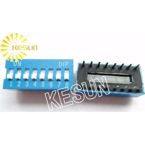 FREE SHIPPING 20PCSx China Quality DS-08 Blue 8P DIP Switch 2.54mm 8 Position Encoder Switch Slide Switch