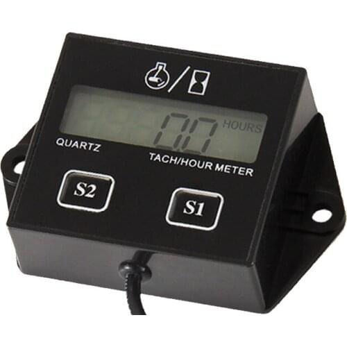 Free Shipping! Digital Resettable Petrol Engine Hour Meter Tachometer For Jet Ski,Lawn Mower,Motorcycle,ATV,Boat,Generator
