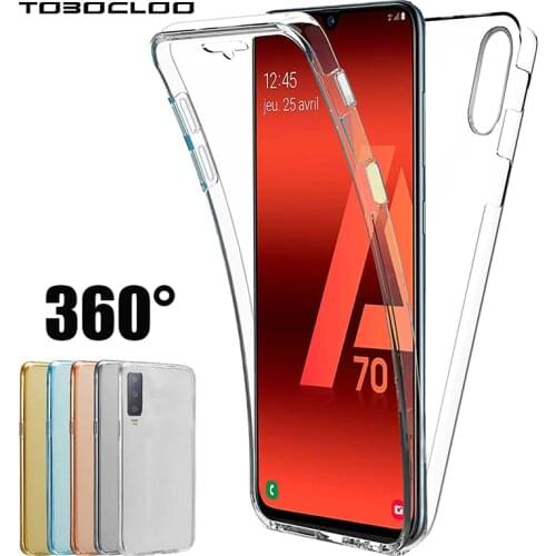 360 Degree 2 in 1 Front+Back Case for Samsung Galaxy A10 A20 A30 A40 A50 A60 A70 M10 M20 M30 A20e Soft TPU Rubber Silicone Cover