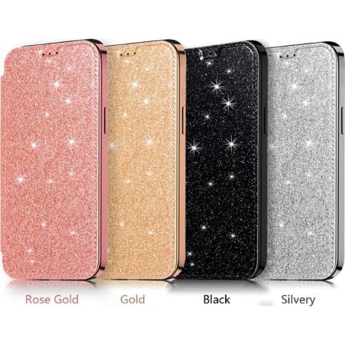Plating Shockproof Flip Phone Case For iPhone 12 Mini 11 Pro Max X XR XS Max 6 6S 7 8 Plus Soft Wallet Card Slots Cover Case