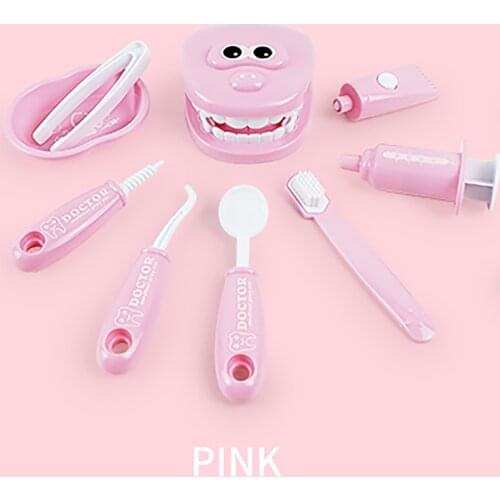 9pcs/set Kids Pretend Play Toy Dentist Check Teeth Model For Doctors Role Play Simulation Learing Toys Early Educational Toys