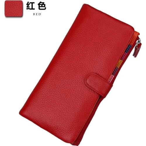 Long Luxury Women Long Clutch Wallet Genuine Leather Coin Purse Fashion Female Card Holder Money Bag Lady Gift Purses Pocket