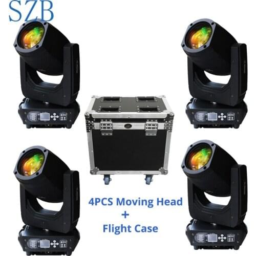Road Case Package 200W LED Moving Head Light with Flight Case 4in1 for DJ Concert Wedding Party Stage Light/SZB-MH200B