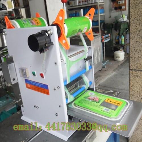 FGJ-D150 Semi-automatic print date and batch number capping machine automatic cup sealer film sealig machine sealer trays cup