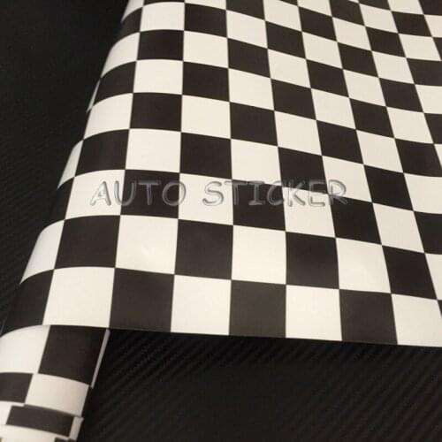 10/20/30/40/50/58X152CM Classic Checkered Black White Red Camouflage Vinyl Sticker Decal For Racing Motorcycle scooter Bike Car