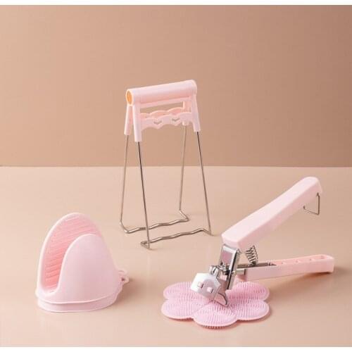 Kitchen Artifact Non-slip Dish Take-up And Bowl Holder Anti-scald Gloves Anti-scald Mat Anti-scald Plate Clamp Set