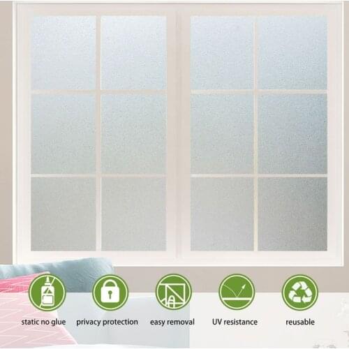 Window Frosted Privacy Film, Used For Privacy And Day And Night Sleep, Opaque Electrostatic Adsorption Heat Control Door Sticker
