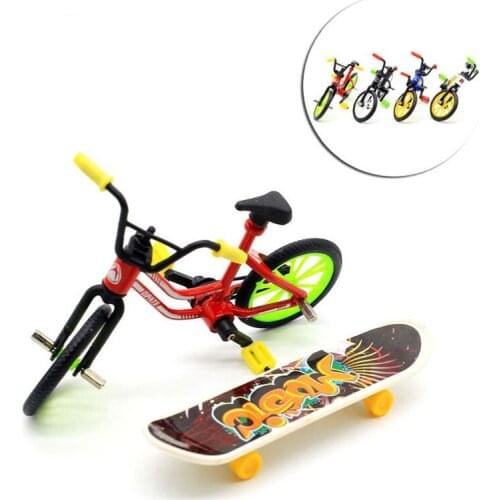 Cute Mini Finger Skateboard Toys Bike Bicycle Finger Scooter Toy Game Suit Children Grownup Removable Bike Toy Christmas Gift