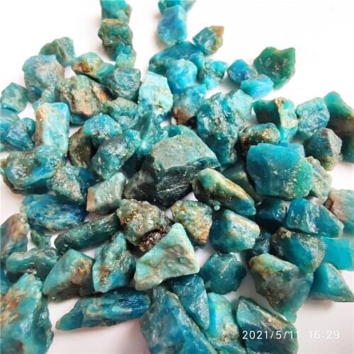 Natural Blue Apatite Mineral Specimens Irregular Reiki Healing Crystal Rough Stone Raw Gemstone Decoration Stone