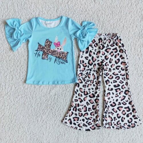 New Baby Toddler Girls Clothing-Sets Long Sleeves Bell Bottoms Autumn Boutique Kids Clothing Christmas Outfits
