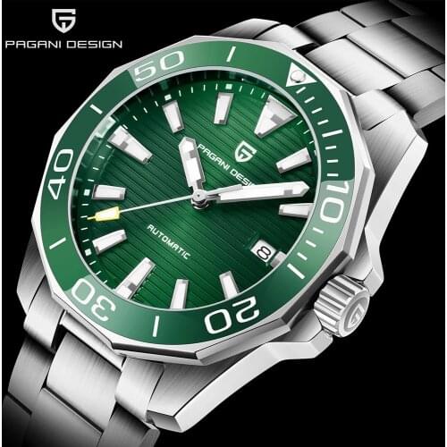 PAGANI DESIGN New Business Mechanical Watch Sapphire Glass Self-Winding Watch 100M Waterproof Stainless Steel Mens Watch