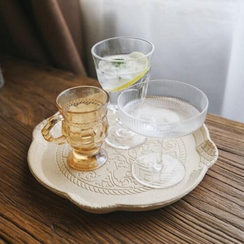 Ins Wooden Tray Rough Vintage Old Style Food Decoration Plate Jewelry Pendulum Nordic Home Bed and Breakfast Soft Decoration