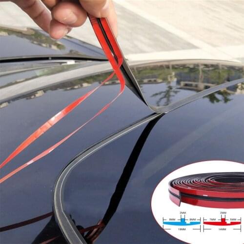 2M Rubber 14mm/19mm T Type Window Protector Windshield Sealing Strip Noise Insulation Dustproof Car Seal Strips Auto Accessories