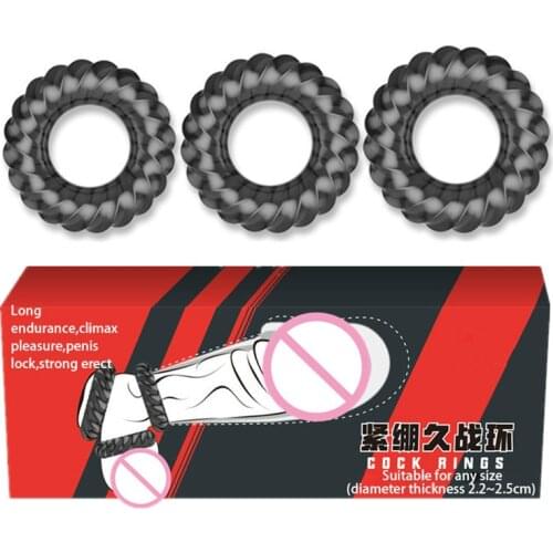 Silicone Male Penis Cock Ring Sleeve Male Chastity Device Cage Belt Cockring Sex Toys For Men Adult Products Male Masturbation