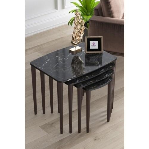 Modern Mdf Zigon Coffee table Pad 4'lü coffe table
