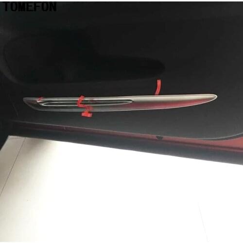 TOMEFON For Honda CRV 2012 To 2015 ABS Chrome Car Innr Door Bottom Strip Decoration Cover Trim Interior Styling