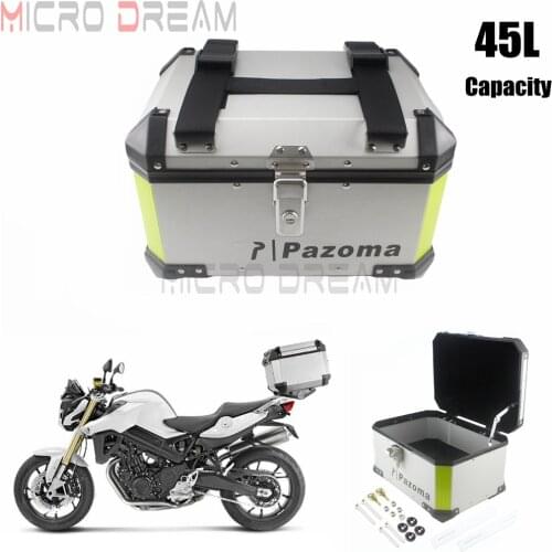 Universal Motorcycles Lock Topcase Cargo Luggage 45L Aluminum Tail Box Case Street Bike Rear Storage Top Box For Kawasaki Honda