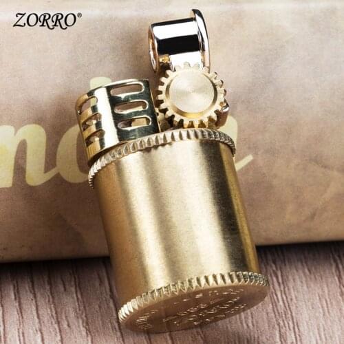 Lighter, creative little fat old, small, lightweight, sand wheel type, kerosene lighter, refillable cigerette lighters