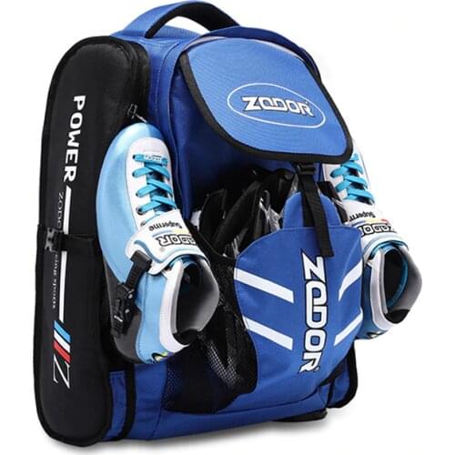 ZODOR Profesional Inline Speed Skates Bag Nylon Skating Backpack for 90mm 100mm 110mm 125mm 4 Wheels 3 wheel Speed Skates Shoes