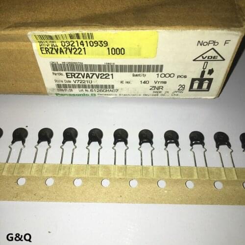 100% Home furnishings ERZVA7V221 V7221U 7D221K 220V 7MM varistor