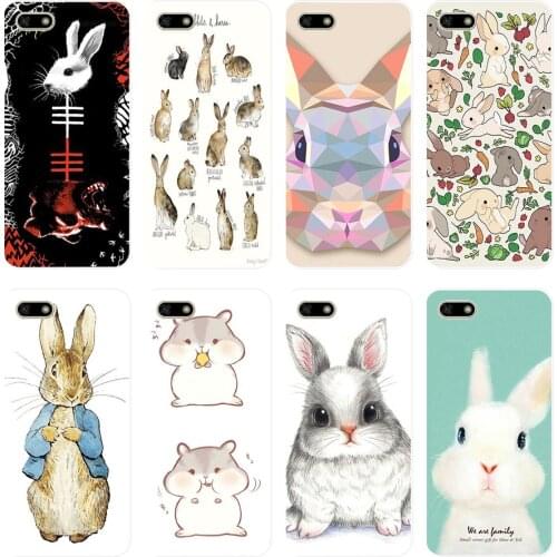 16H Cartoon Art Cute Rabbit Soft Silicone Tpu Cover Case for huawei Honor 7a pro 7x play case