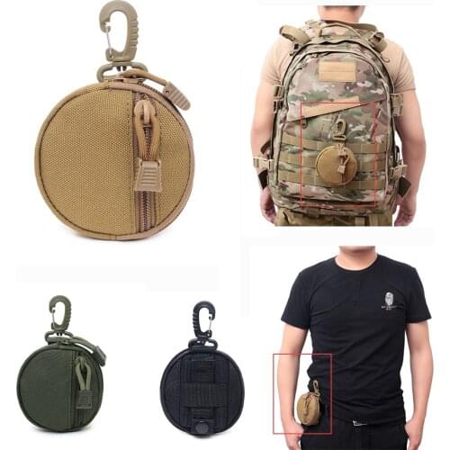 3 Color Tactical Edc Pouch Key Wallet Holder Men Coin Purses Pouch Bag Keychain Zipper Pocket Outdoor Bag