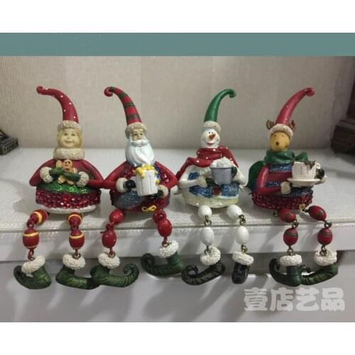 4PCS/SET AMERICAN SANTA CLAUS SNOWMAN ELK CHILDREN XMAS ROOM DECORATION CHRISTMAS GIFT