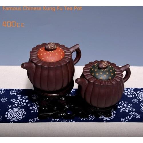400ml Yixing Purple Clay Teapot Famous Chinese Kung Fu Tea Zisha Tea Pots Pu'er Tea Black Tea Gift Free Shipping