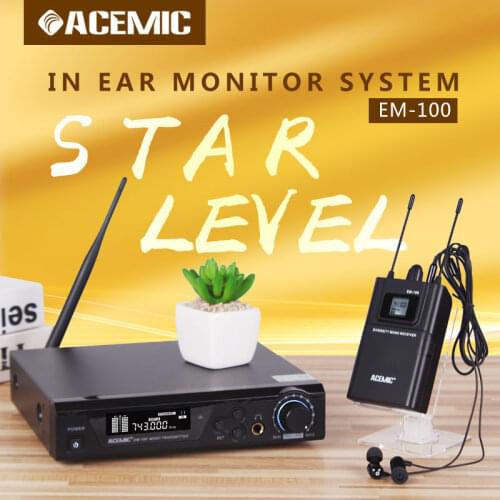 MAMKO EM-100 In Ear Monitor Wireless System Professional for Stage Performance 200m transmission distance