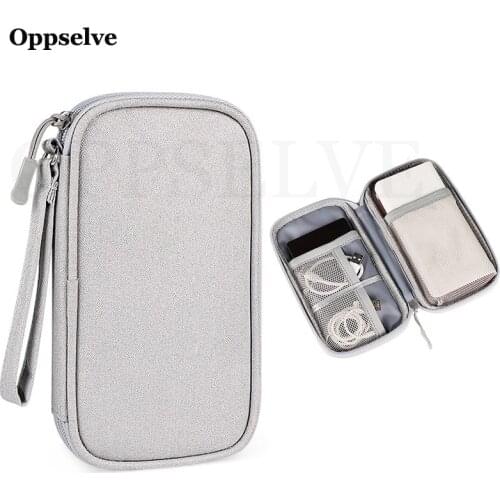 Cable Bag Mobile Phone Case Portable Electronic Earphone Case Zipper Storage Gadget Durable Travel Small Bag Digital Organizer