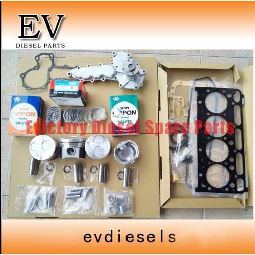 V2203 rebuild kit For Kubota V2203 piston piston ring cylinder liner full gasket kit main/con rod bearing V2203 water pump