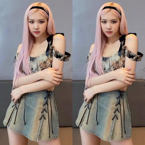 Kpop Korean ROSE Sexy Lace-Up Tank Top Halter Crop Tops Women Backless Camisole Fashion Tube Top Female Sleeveless Cropped Vest