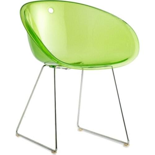 Creative Scandinavian transparent dining chair crystal acrylic armrest dressing table nail transparent chair