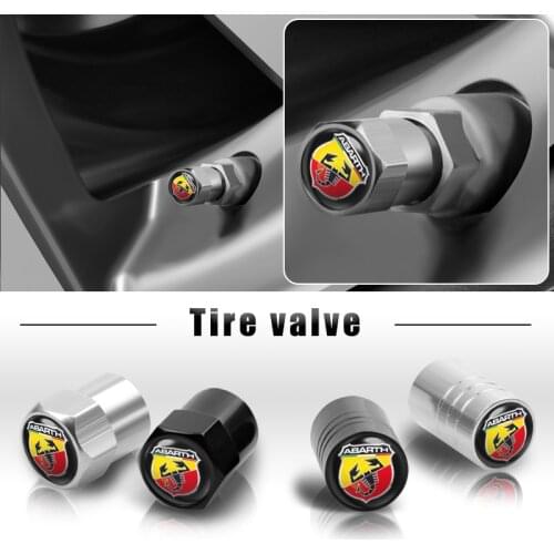 4pcs Car Styling Metal Scorpion Emblem Auto Air Valve Stem Caps Car Tyre Valve Caps Accessories For Fiat Viaggio Abarth Punto