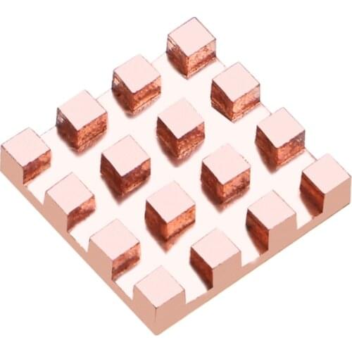 Micro Copper Heatsink Cooling Pad Radiator LED IC Electronic Chip Transistor Radiator For Raspberry Pi 15x15mm