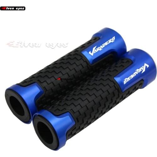 Motorcycle 22mm 7/8'' CNC Aluminum Rubber Anti-Skid Handle Grips grips handlebar for honda varadero vstrom