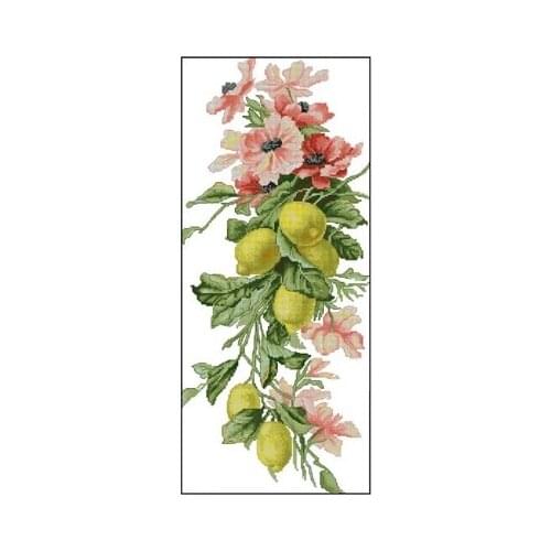 Vertical Flower Series Two Needlework,For Embroidery,DIY 14CT Unprinted Arts Cross stitch kits Set Cross-Stitching Home Decor