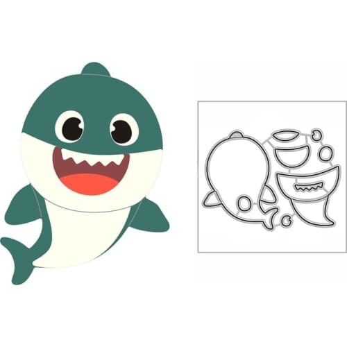 New Shark Mother Fish Craft Embossing Mold 2021 Metal Cutting Dies for DIY Decorative Scrapbooking Album Card Making No Stamps