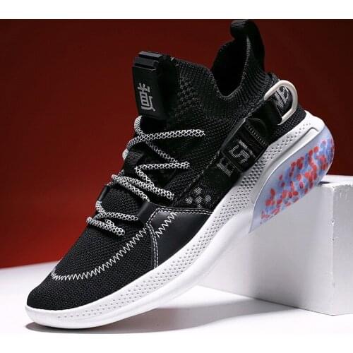 2020 autumn new mens casual fly woven net shoes trendy fashion all-match light and comfortable wearable sneakers