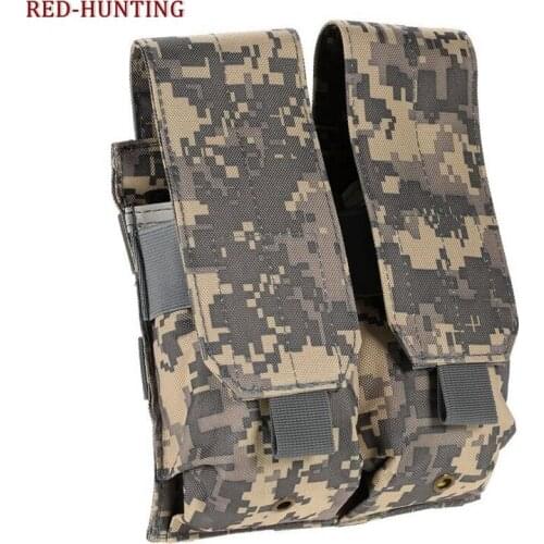 New AK AR M4 FAMAS Mag Pouch Tactical MOLLE Double Magazine Pouch FAST Airsoft Military Paintball Equipment Multicam CP ACU Camo