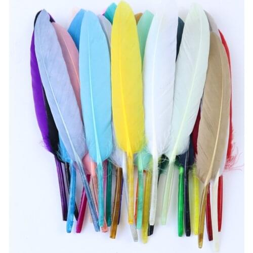 Wholesale Goose Duck Feathers crafts 10-15CM Dyed Colorful Feather for jewelry making DIY Home plumes Party decoration accessory