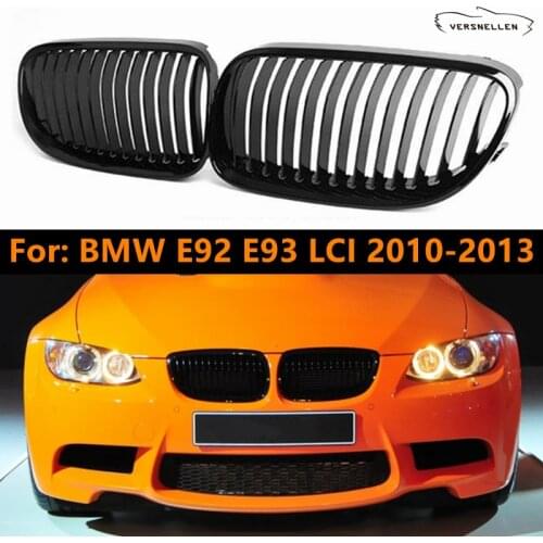 Car Front Bumper Center Kidney Grille Grill Replacement for BMW 3 Series E92 E93 LCI Facelift 328i 335i 2010-2013 Single Line