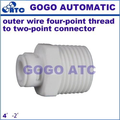 PP Net pure water machine outer wire four points thread to two points PE tube 4 ' turn 2 ' male thread quick connector