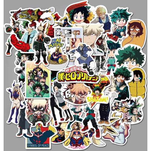 Random 50pcs/set Japan Anime Cartoon Props Demon Slayer Kimetsu no Yaiba Agatsuma Zenitsu Sticker Stickers